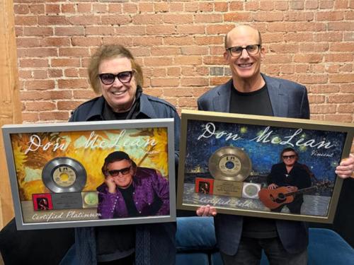 Pictured L-R: Don McLean & UMe President & CEO Bruce Resnikoff.