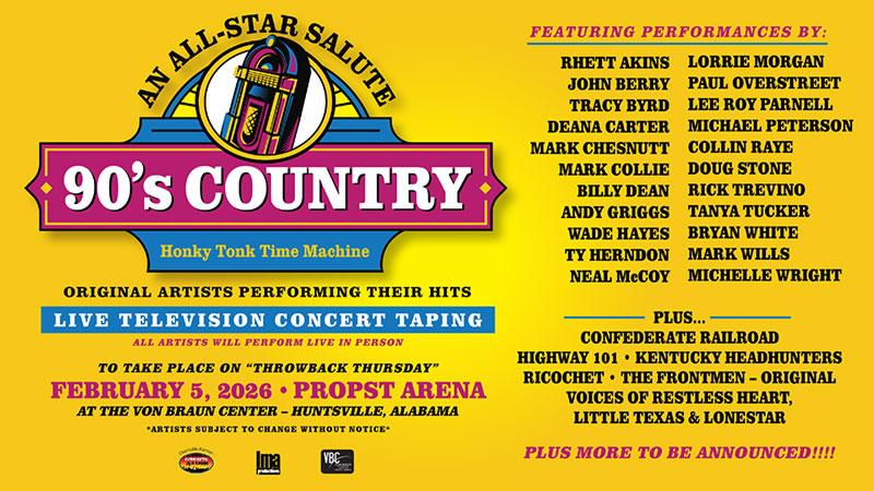 An All-Star Salute '90s Country - Honky Tonk Time Machine (show infographic)