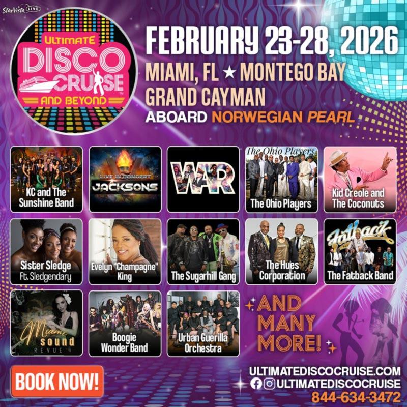2026 ULTIMATE DISCO CRUISE AND BEYOND SET TO SAIL FEBRUARY 23-28 ABOARD THE NORWEGIAN PEARL