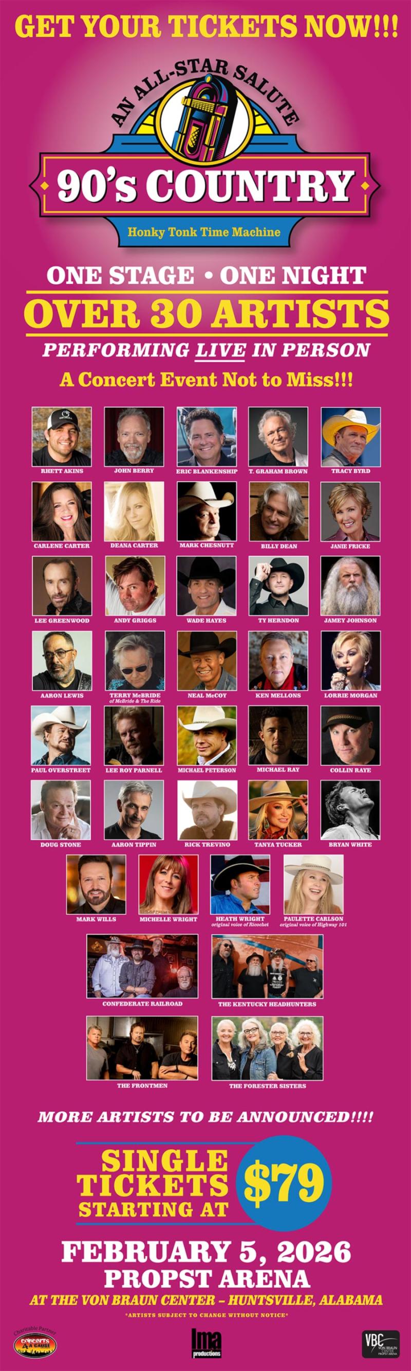 An All-Star Salute To '90s Country (talent photo strip)