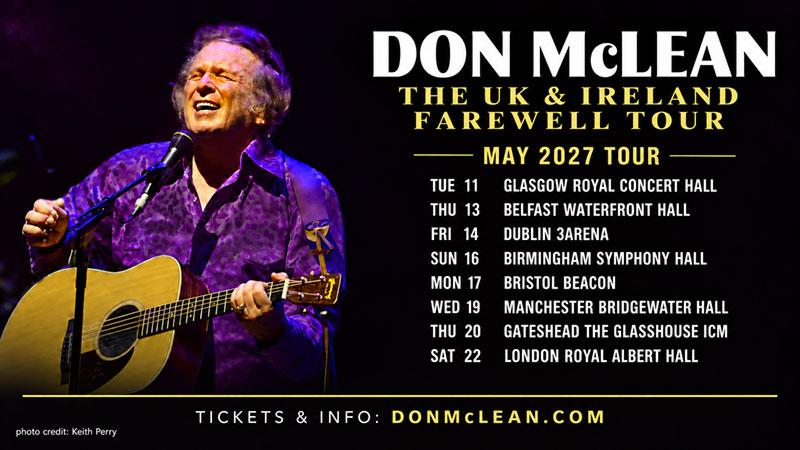 Don McLean - The UK & Ireland Farewell Tour