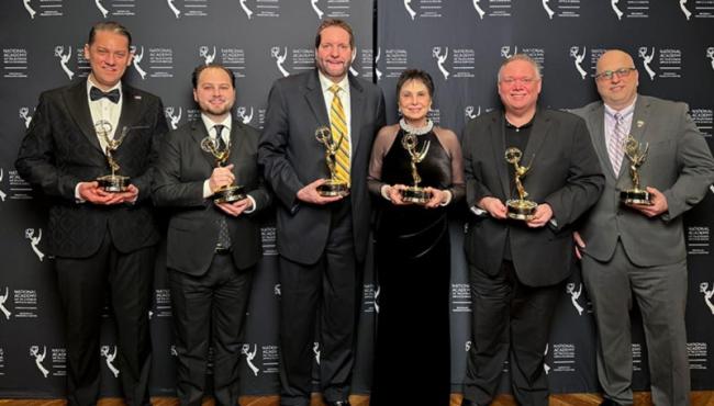 Pictured L-R: Jeremy Westby, Associate Producer; Austin Smith, Associate Producer; Kirk West, Executive Producer; Nancy Jones, Executive Producer; Kirt Webster, Producer; Josh Bleidt, Associate Producer